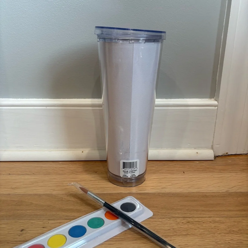 Starbucks Cold Cup 240z Tumbler Double Wall Acrylic Create Your Own Paint On Me - Picture 5 of 7